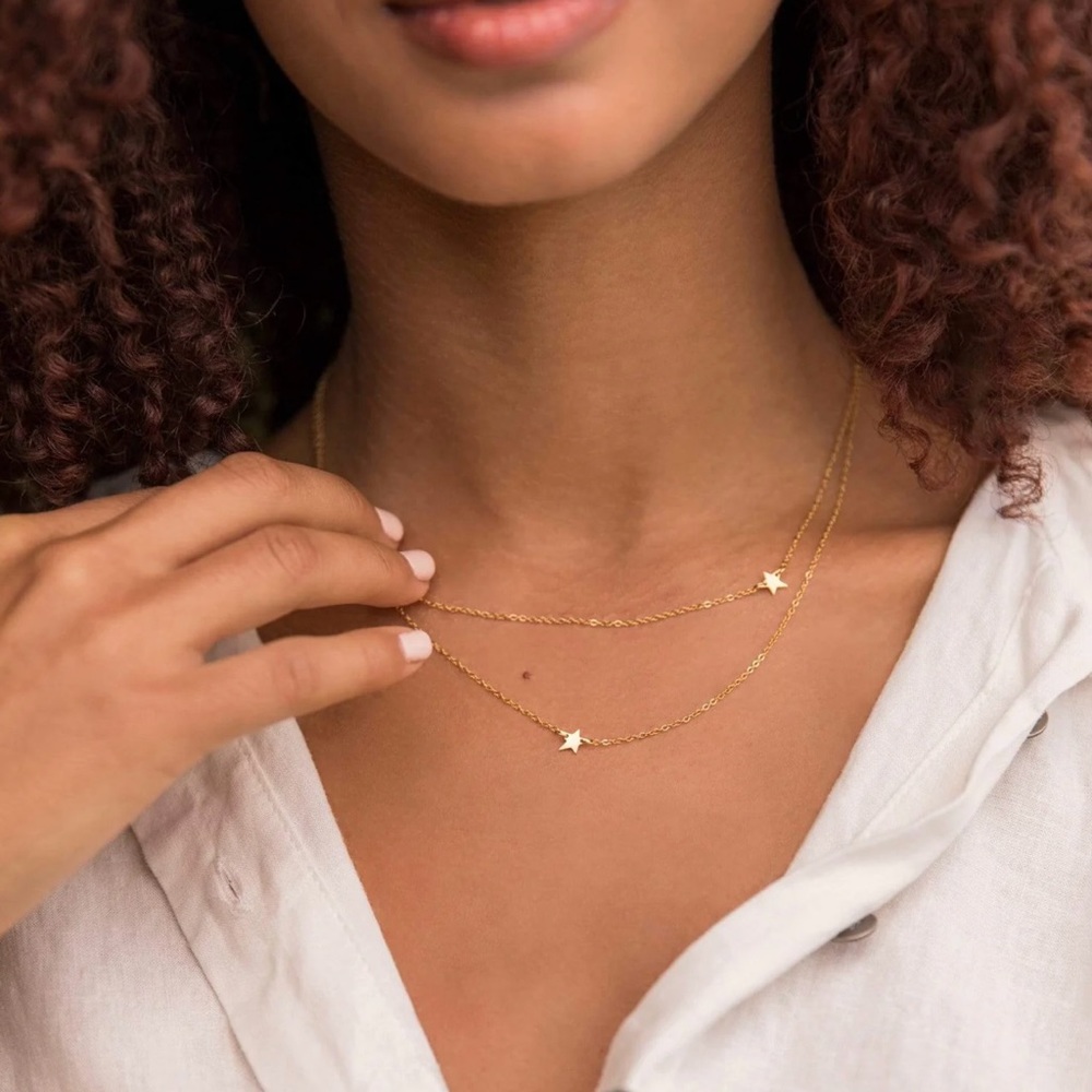 Jennifer Zeuner Star Double Necklace